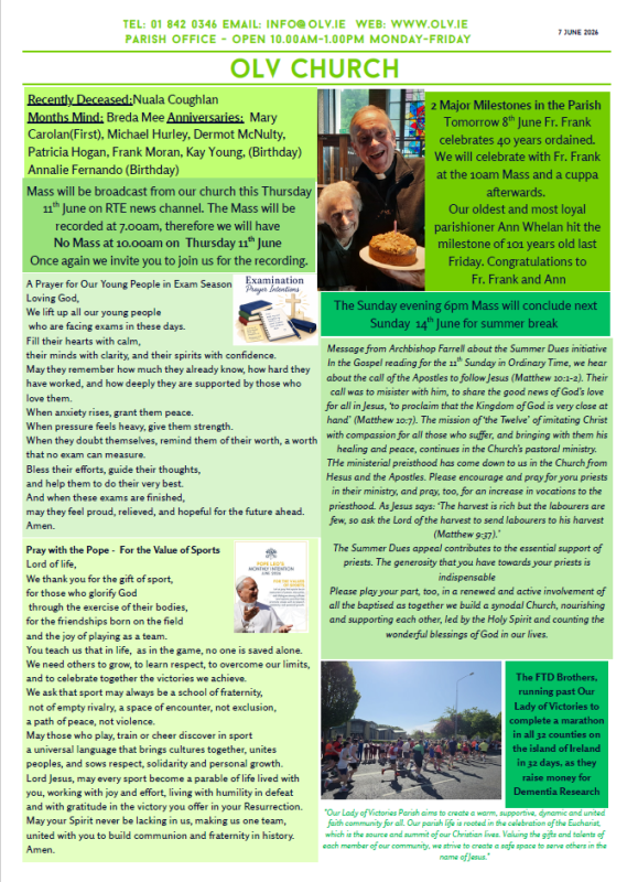 Newsletter 7 June 26